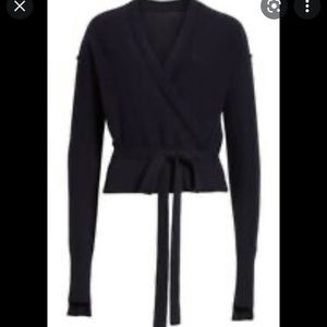 Cashmere Helmut Lang tie up cardigan